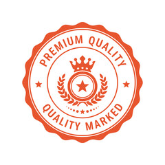 Premium quality marked seal icon vector badge