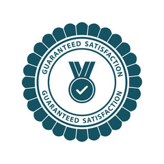 Satisfaction guaranteed seal icon vector graphic