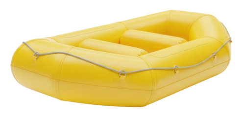 Thrilling river rafting adventure sports natural isolated on transparent background