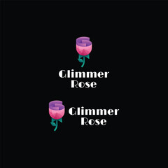 Gradient Modern Rose Logo Design