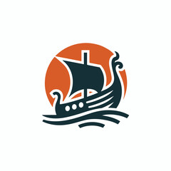 Viking Ship Logo