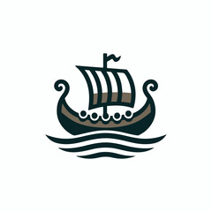 Viking Ship Logo
