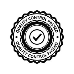 Quality control passed seal illustration Vector