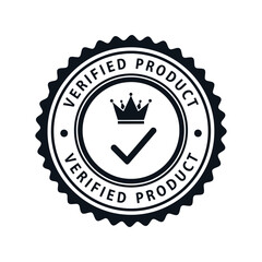 Premium verified product seal badge Vector