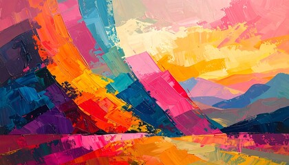 Vibrant abstract landscape (2)
