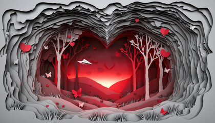 red heart in the shape of heart