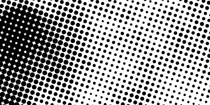 Black and white halftone dot texture background with vintage print style, perfect for abstract design, posters, and graphic overlays.