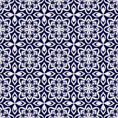 seamless floral pattern, Geometric, seamless pattern, repeating, retro, vintage, abstract, wave, flowers, wallpaper, blue