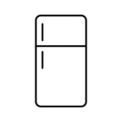 Simple black and white illustration of a refrigerator
