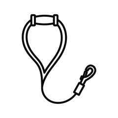 Dog leash icon illustration on white background