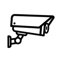 Cctv camera icon on white background