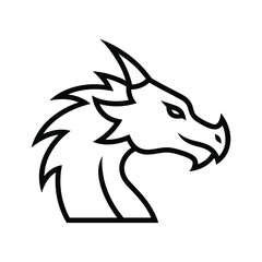 Dragon head logo design