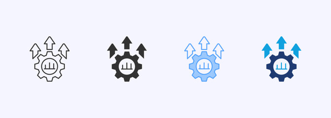 Optimization Icon Set Multiple Style Collection Element For Design