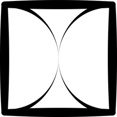 Square line shapes. Geometric elements