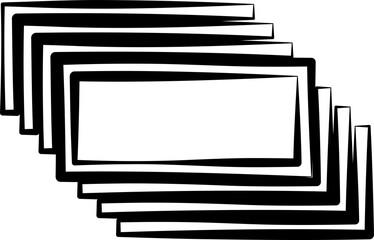 Square line shapes. Geometric elements