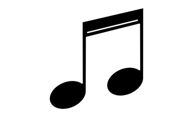 音楽の授業を表す音符の線画イラストアイコン