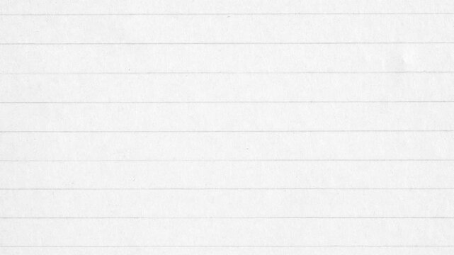 Blank white ruled notebook paper texture background for education and writing.