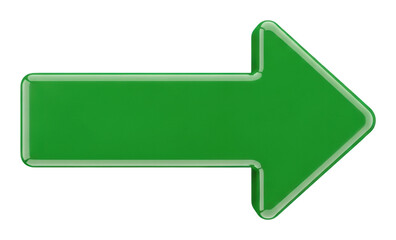 Dynamic green arrow symbolizing direction graphic design digital isolated on transparent background