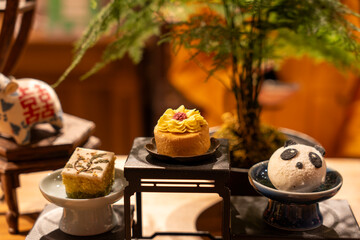 Delicious Chinese Pastries with Intricate Decorations