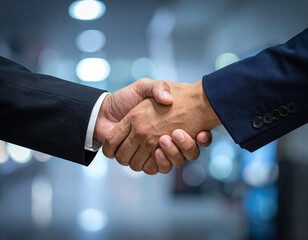 握手を交わすビジネスマン　協力　挨拶　交渉成立　ビジネスパートナー