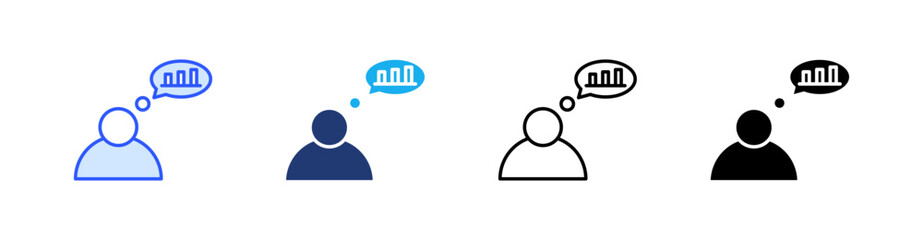 Expectation Multiple Style Icon Set Vector 