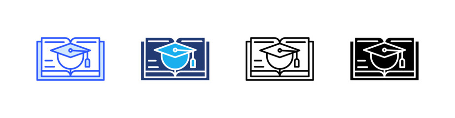 Education Multiple Style Icon Set Vector 