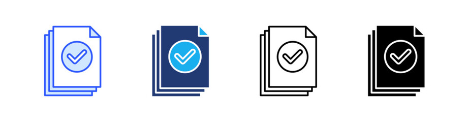 Mark Multiple Style Icon Set Vector 