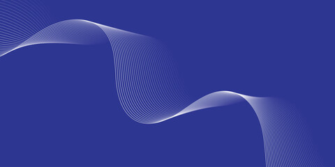 abstract creative blue white blend wave line design on blue.