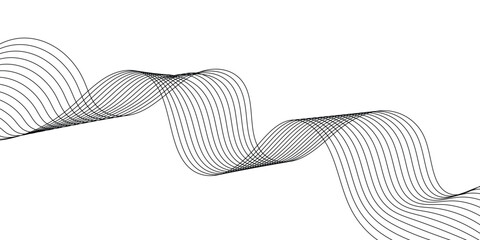 abstract creative minimalist blend wave line design for card, poster, background.