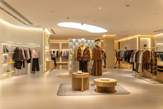 Modern Fashion Store Interior with Mannequins