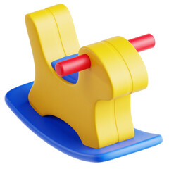 Rocking Horse 3D Illustration