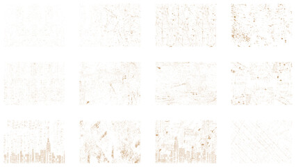 Design elements for banner, poster, flyer, invitation, card, social networks, blog posts, stories. Dirty borders collection on white background.