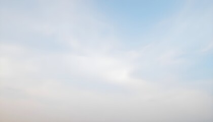 Fototapeta premium Clean soft blue sky background with gentle light clouds and lots of copy space. Suitable for minimal banners, website headers, wellness designs, and inspirational quote backgrounds.