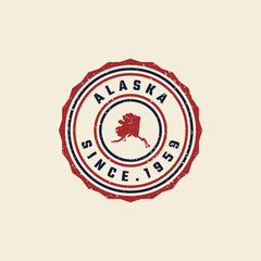 Alaska Vintage State Badge