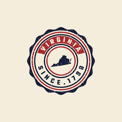 Virginia Vintage State Badge