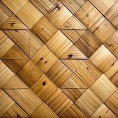 Woven Bamboo Mat Texture with Diagonal Pattern