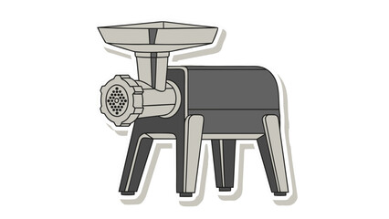 Vector Illustration of a Meat Grinder