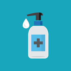 Obraz premium hand sanitizer dispenser with drop.