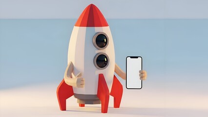 Rocket Smartphone App Launch Startup, Innovation, Technology