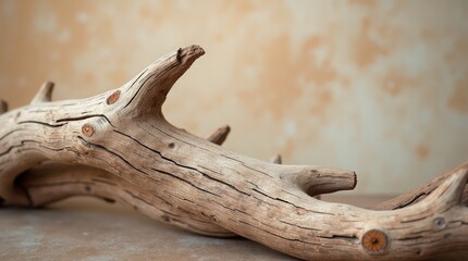 Fototapeta premium Weathered wood branch natural texture driftwood