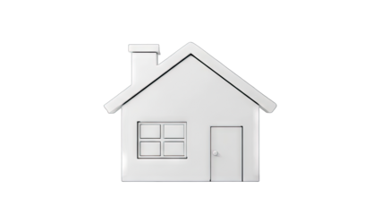 White House Illustration on White Background