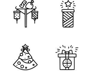 Fototapeta premium set of christmas gifts