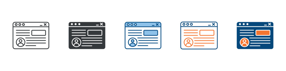 User Interface Icon Set Multiple Style Collection 