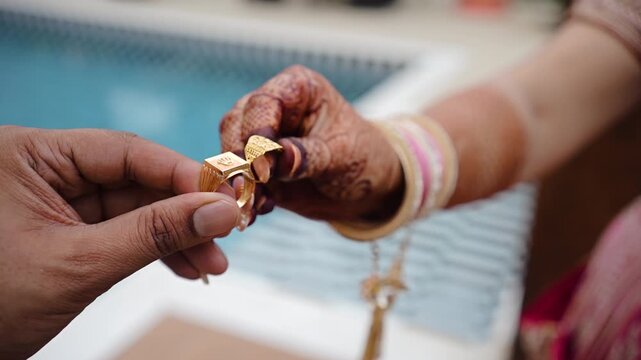 Elegant Indian Engagement Ring Ceremony with Traditional and Modern Elements