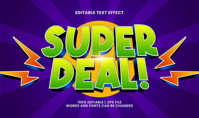 super deal editable text effect for online marketing