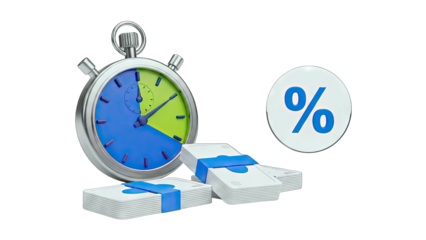 Time is Money: Stopwatch, Cash, and Percentage Concept