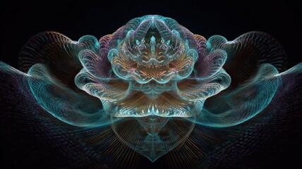 Fototapeta premium Glowing Jellyfish Digital Fantasy Art