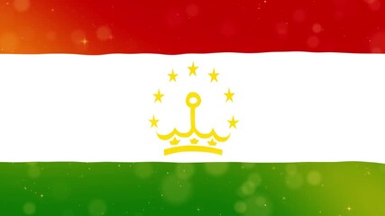 Tajikistan Flag: National Symbol of Tajikistan with Bokeh Effect