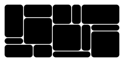 Picture frame layout arranged within a bento grid system for photo presentation modern web interfaces creative collages and digital design compositions