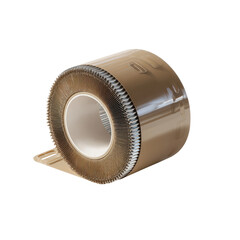 Brown industrial tape roll for various applications, perfect for repairs. or transparent background